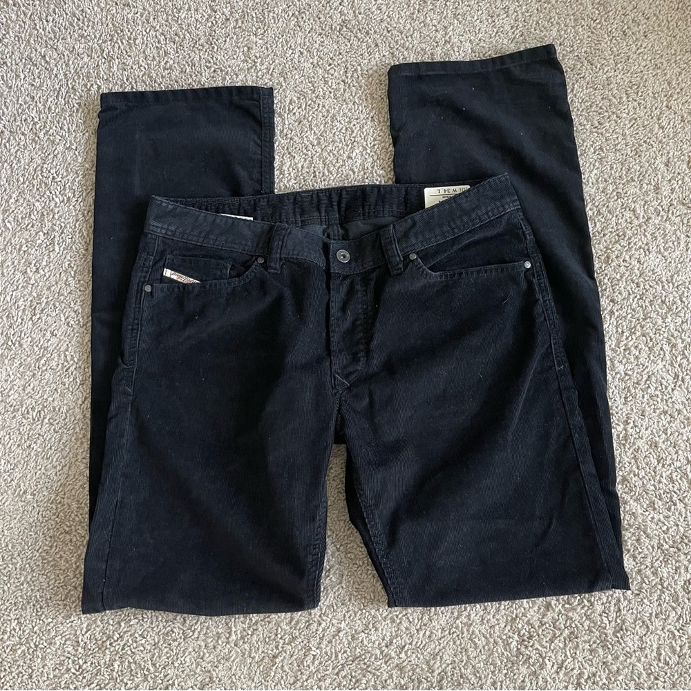 Diesel Black Corduroy Men’s Pants
